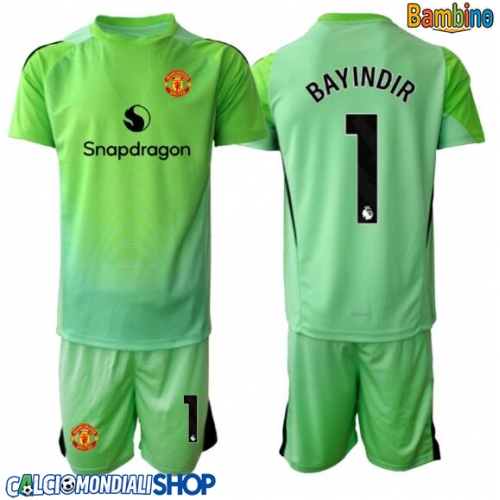 Maglie da calcio Manchester United Altay Bayindir #1 Portiere Terza Maglia Bambino 2025-26 Manica Corta + Pantaloni corti)